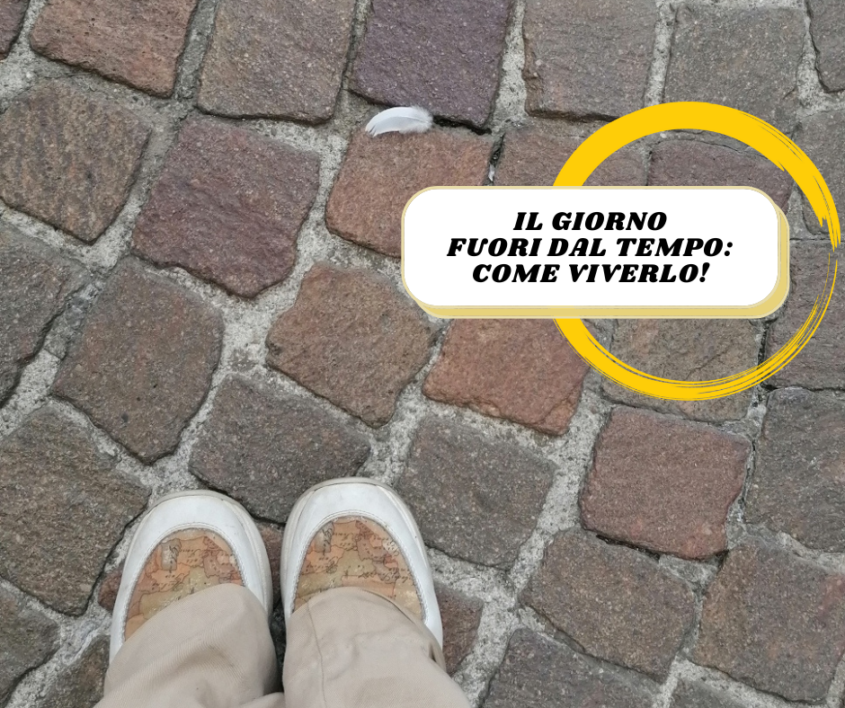 Il tempo non va misurato in ore e minuti, ma in trasformazioni. (Fabrizio Caramagna) Il giorno Fuori dal Tempo è il simbolo di un momento di pausa in cui tutto è possibile. L'opportunità per lasciare andare l'idea di tempo lineare e sperimentare la sua il giorno fuori dal tempo come viverlo